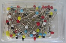 Glassheaded pins 34mm x 0,30mm (80 St.s)